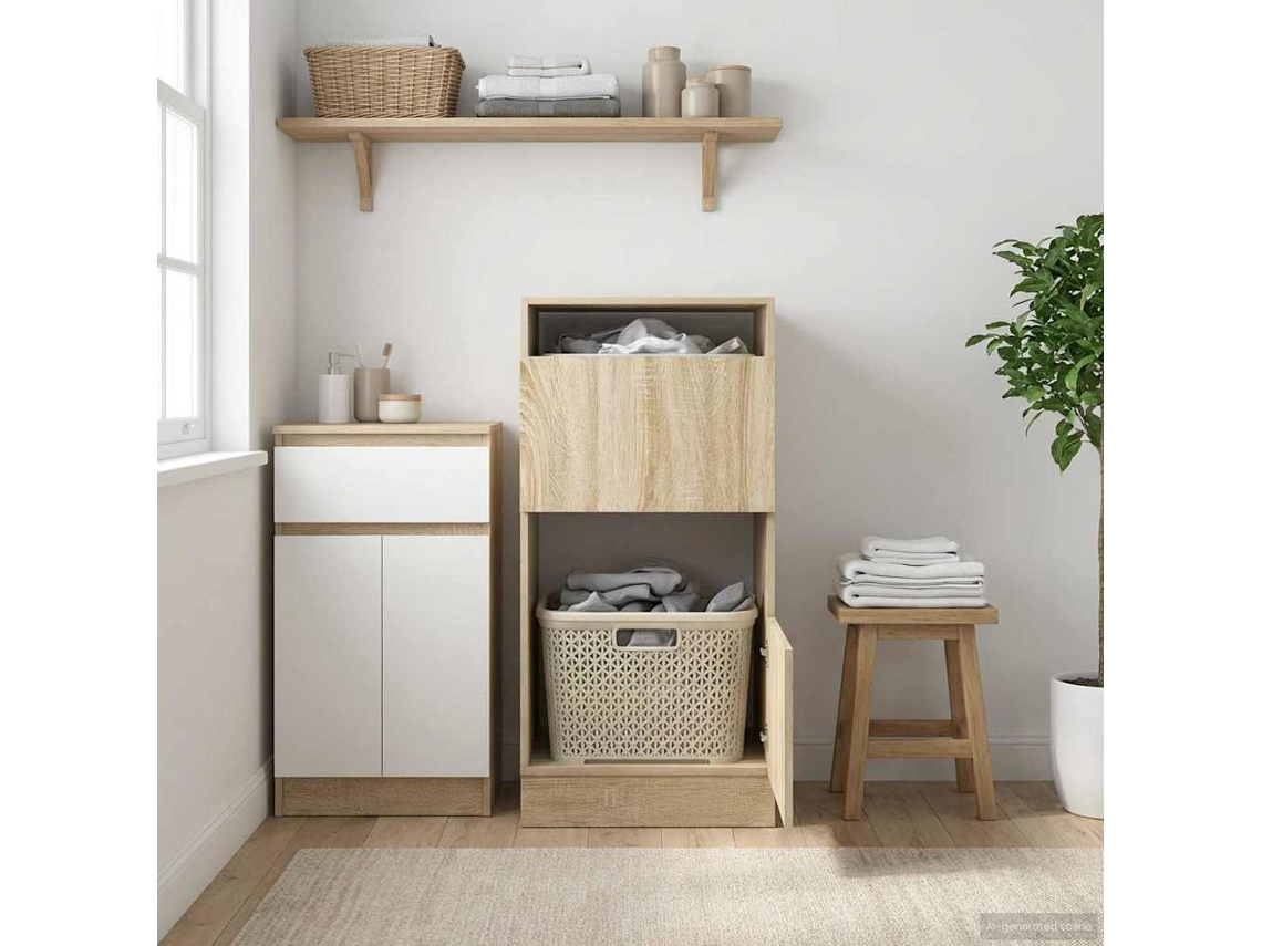 Vidaxl Armário De Lavanderia Com Armazenamento Sonoma 50 X 68 X 102 Cm