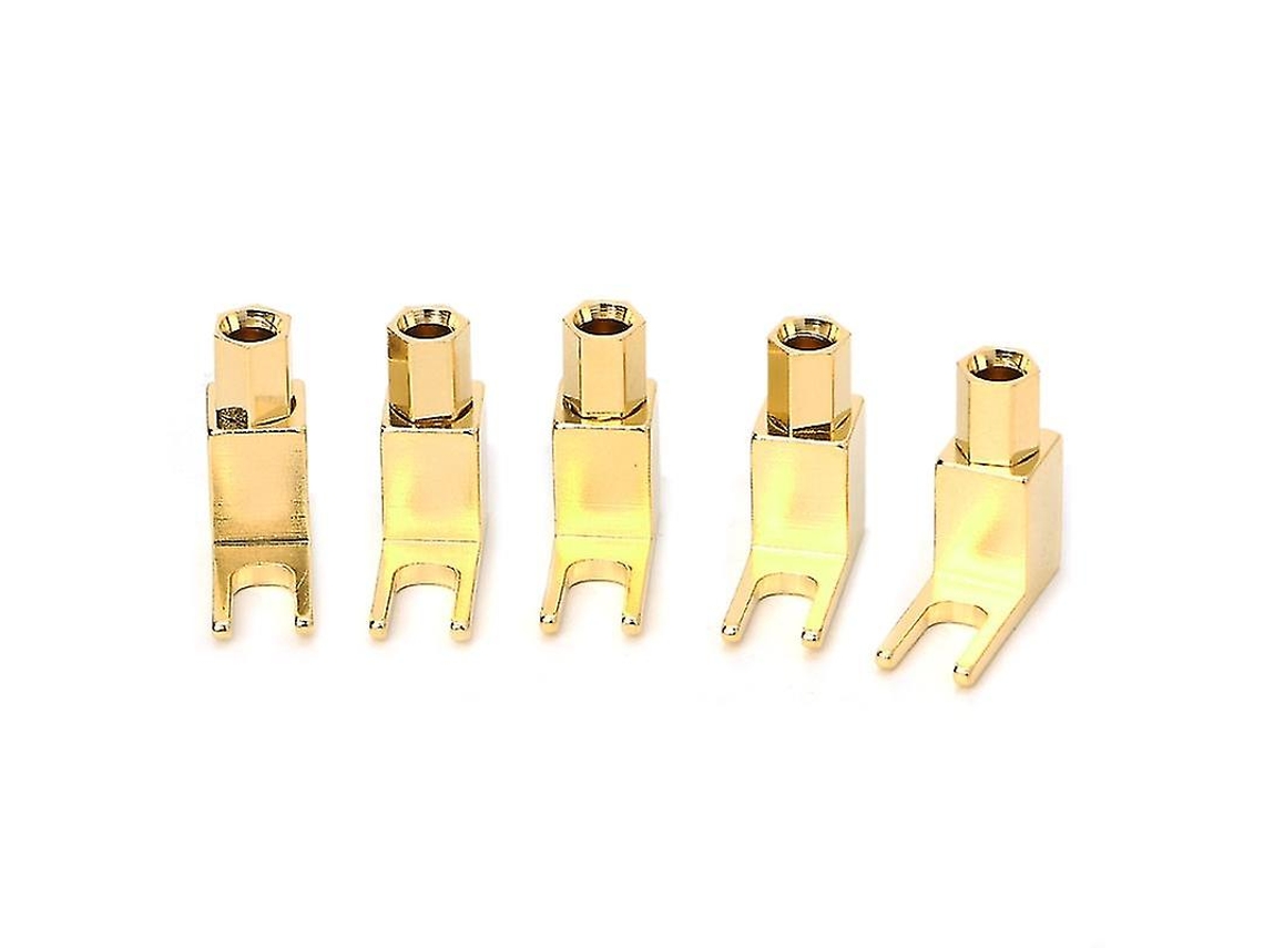 Adaptador de Plugue Banana Tipo Y para Cabos Áudio Alta Fidelidade, 2 Unidades AQUAFORGE