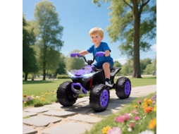 Quad Elétrico Infantil 24v 4 Rodas, Faróis, Porta Usb, Mp3, 6,5 Km/h, 3-8 Anos