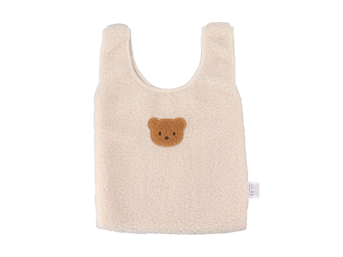 Mali bolsa Feminina de Pelo Urso Fofo Grande Capacidade para Uso Diário Bege