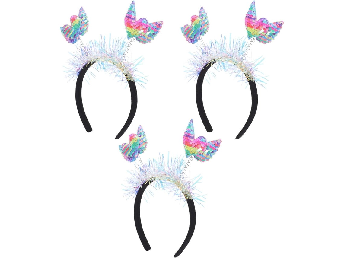 De 3 Tiaras De Veludo Ciieeo Para Festas, Com Asas Em Formato De Coração E Design Brilhante, Para Mulheres E Meninas.