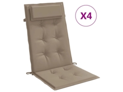 Highback Chair Cushion, Highback Chair Cushions Vidaxl Cinzento-acastanhado Tecido (n/a)