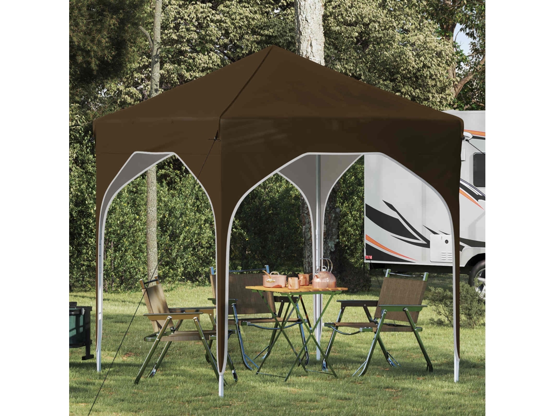 Vidaxl Tenda De Festa Pop-up 194 X 194 X 245 Cm Cinzento-acastanhado