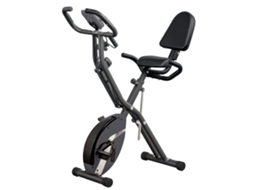 Bicicleta Estática Dobrável Com Resistência Magnética De 8 Níveis Encosto Volante Ecrã Lcd E Banda De 43x97x109 Cm Preto