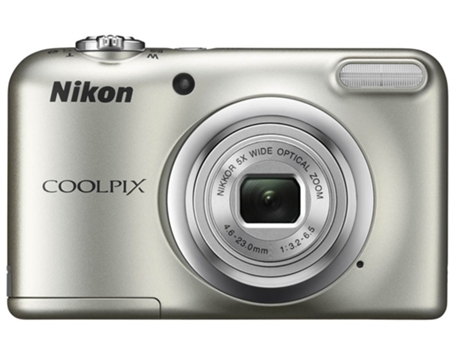 Máquina Fotográfica Compacta NIKON A10 (Cinza - 16.1 MP - ISO: 80 a 1600 - Zoom Ótico: 5x) — 16.1 MP | Zoom ótico: 5x