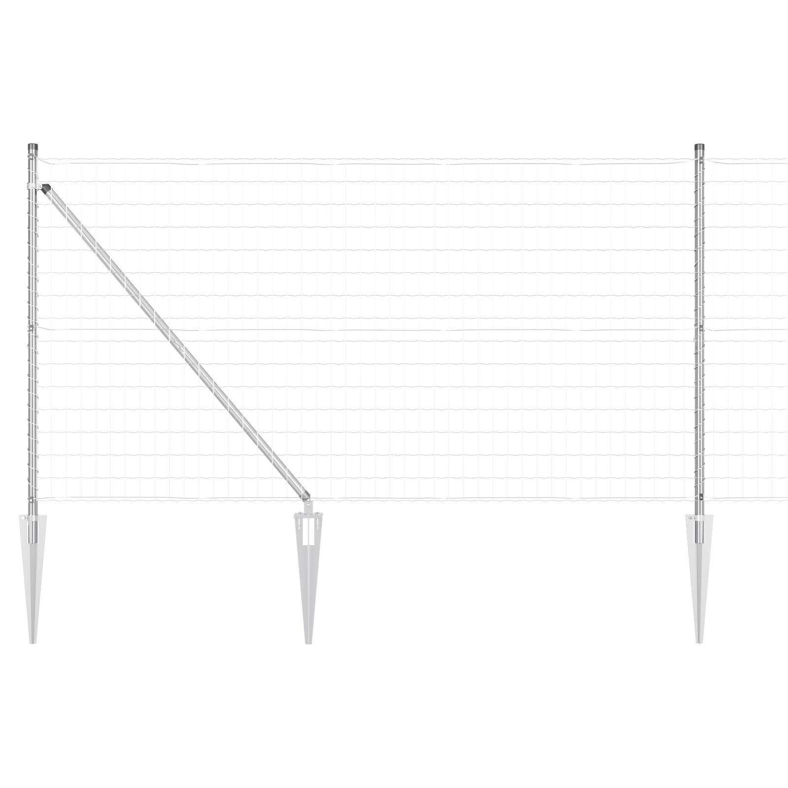 Conjunto 1 Cerca Externa Vidaxl Prateado Aço (25 X 1 M)