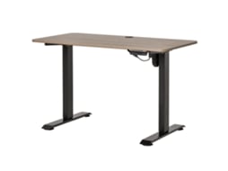 secretária elétrica de pé Metal, melamina de madeira cor Negro 120cm x 60cm x 116cm VINSETTO