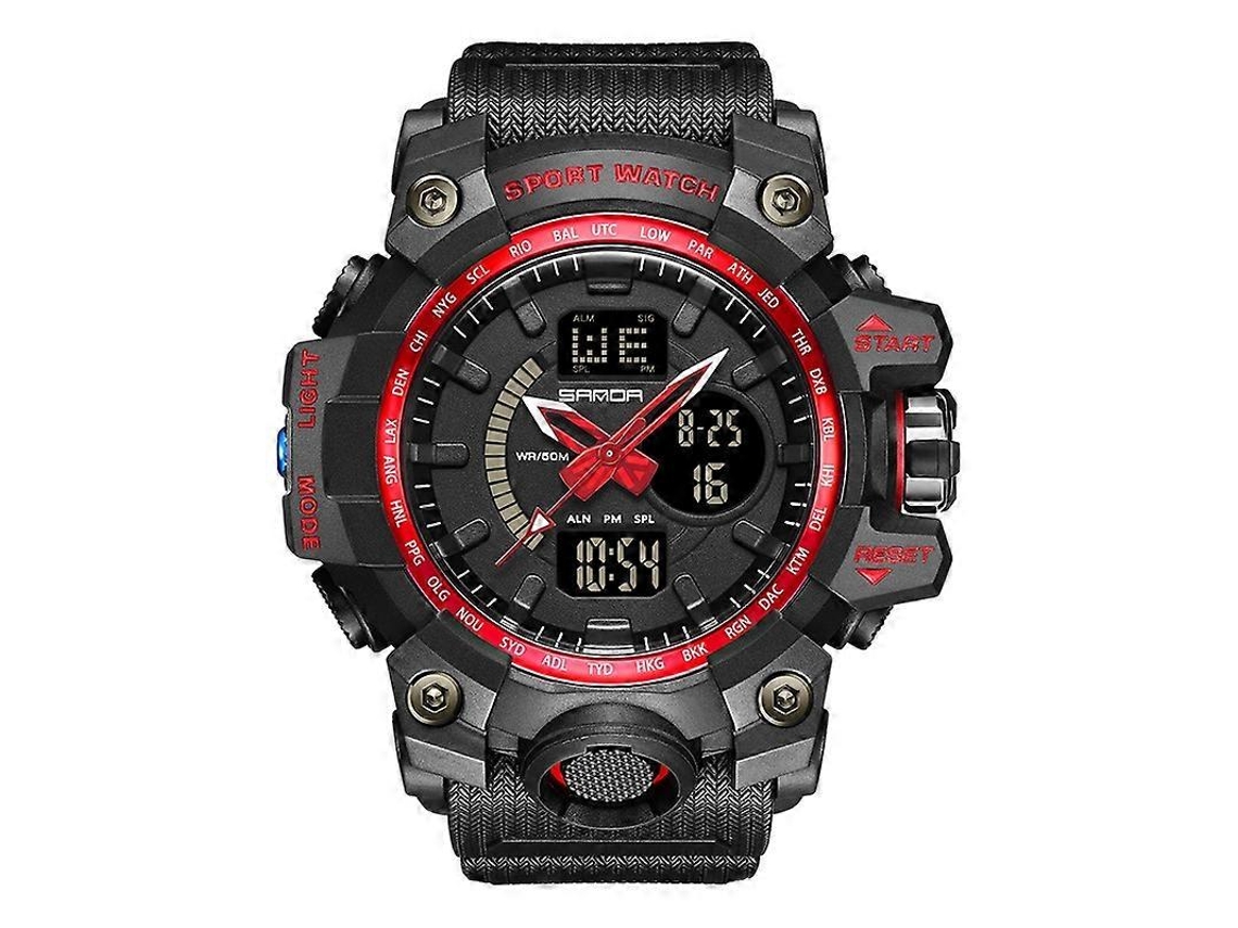 Sanda 3132 Hengrongshen Relógio esportivo multifuncional luminoso masculino com função à prova d'água e data.