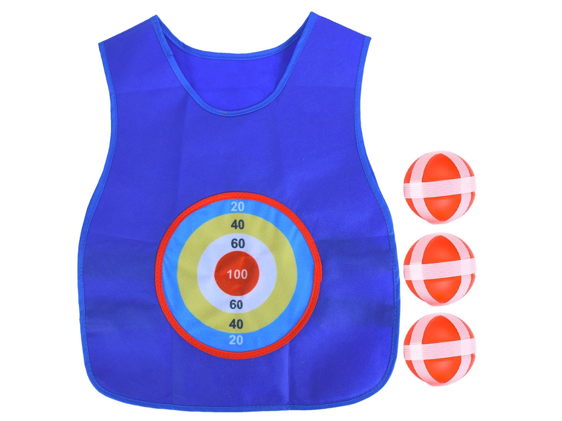 Jersey com Adesivo, para Crianças, com Bola, Jogo de Arremesso, Chaleco, Brinquedo Esportivo, Azul S/MARCA
