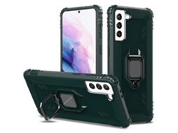 Capa Protetora De Fibra De Carbono Com Suporte Giratório De 360 Graus Para Samsung Galaxy S21 5g