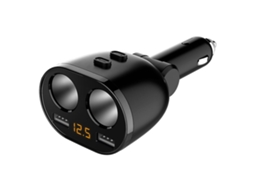 Divisor de Isqueiro de 2 Soquetes 100W 12-24V Carregador de Carro 4 Tomadas Usb para Gps ALLINLESS