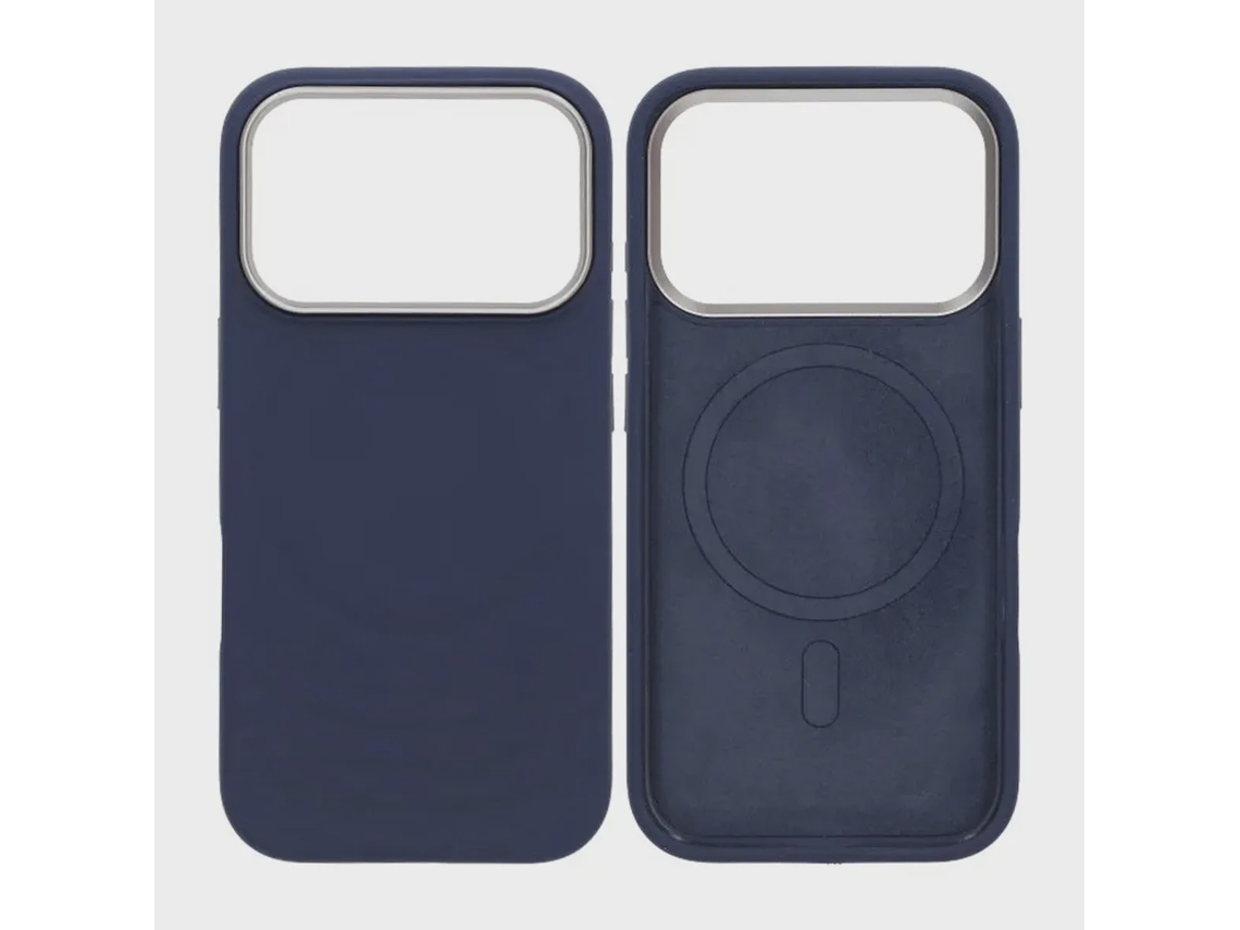 Capa De Silicone Para Iphone 17 Pro - Azul Com Proteção Para A Câmera