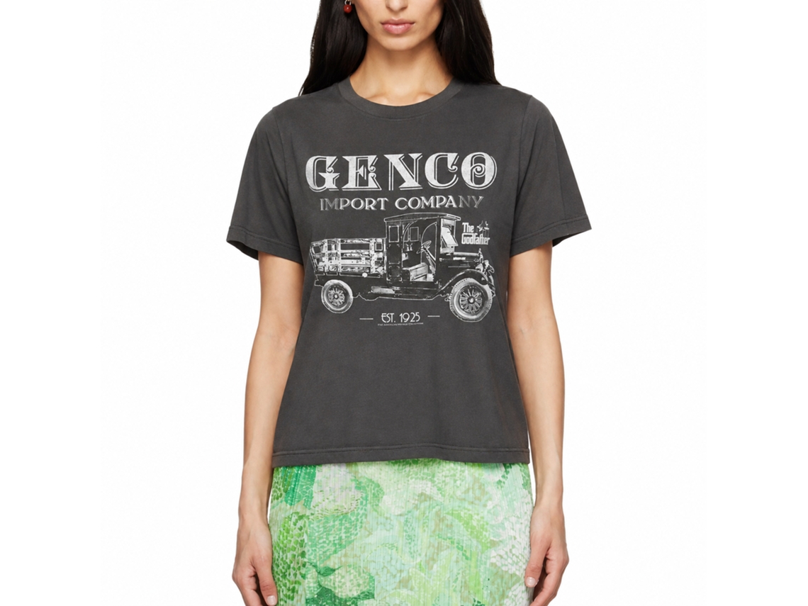Rockinstone Godfather Movie Genco Import Truck Solid Smoke Adult T-shirt Size:l