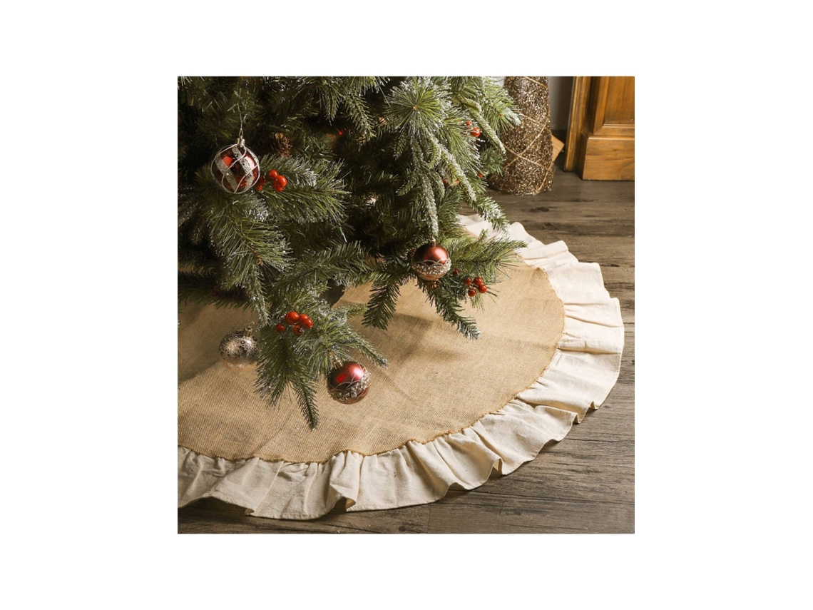 Aba De Árvore De Natal De Linho Grosso, Decoração De Festa De Natal, Estilo Americano, 90 Cm/120 Cm Opcional Igvtrade