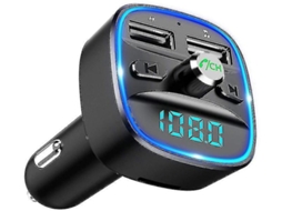 Transmissor Fm Bluetooth Yizhood Usb 5v/2.4a1a Sd/usb Hands Free Azul Preto