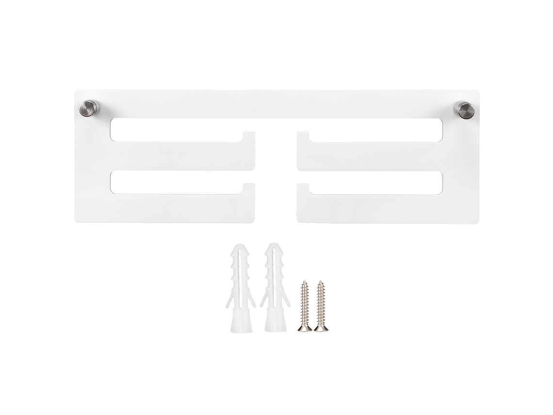 Suporte de Medalhas em Acrílico para Parede, Rack de Exibição com Acessórios 30x10cm Branco