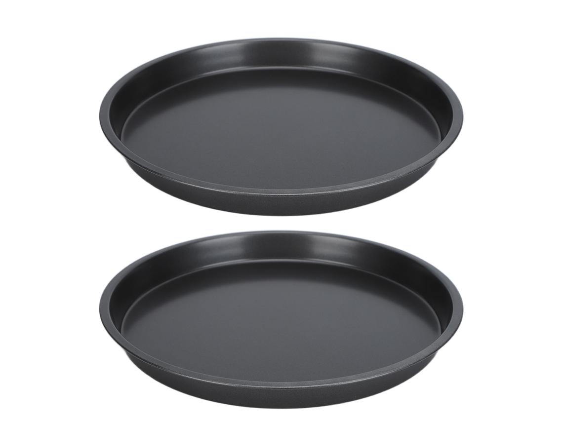 2pcs Antiaderente Pizza Pan Deep Thickened Carbon Steel Baking Pan Para Cozinha Padaria 10in