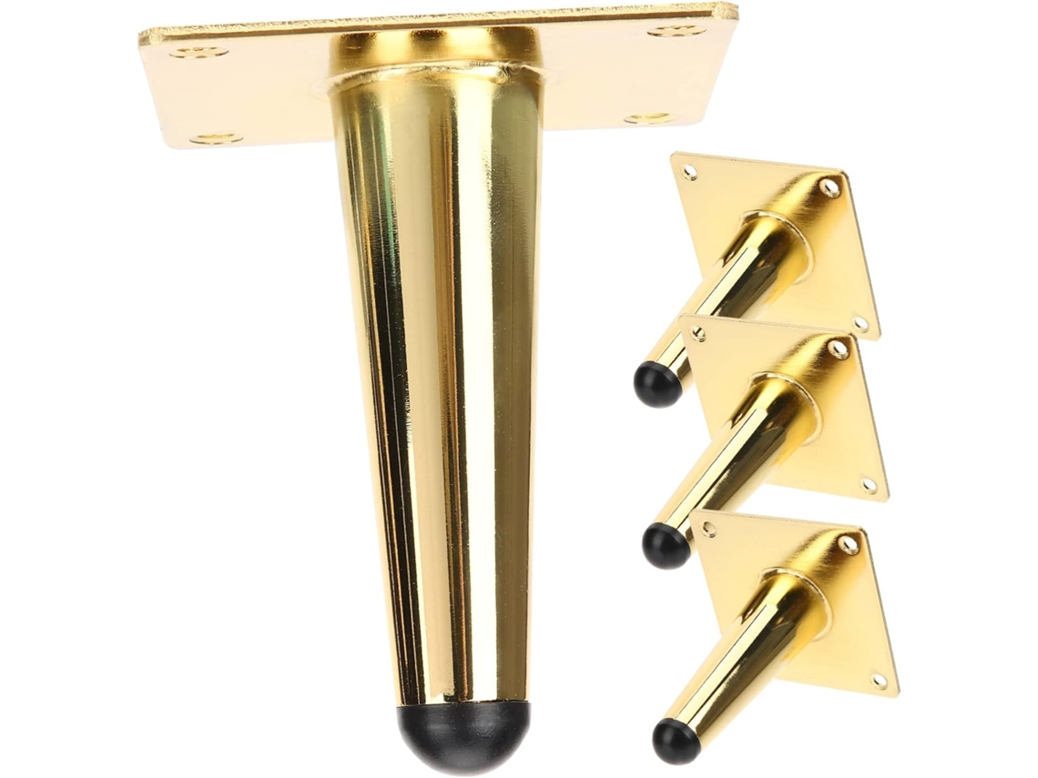 Conjunto De 4 Peças De Almofadas Cônicas Douradas Para Sofá, Escrivaninha, Mesa Ou Cama.