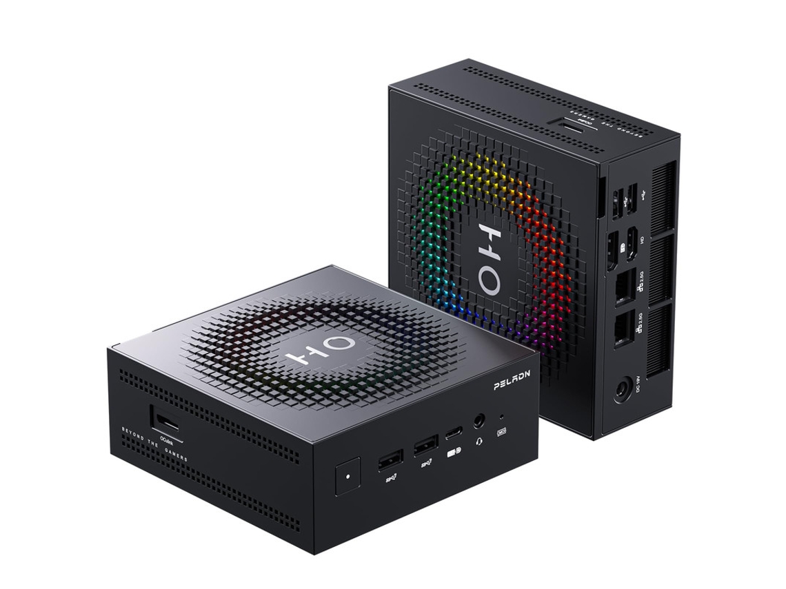 Mini Pc Peladn Ho5 Com Amd Ryzen Ai 9 Hx 370 (12 Núcleos, Até 5,1 Ghz) 24gb Lpddr5x 1tb Ssd Pcie 4.0 Wi-fi 7 E Suporte Para Três Monitores 4k.