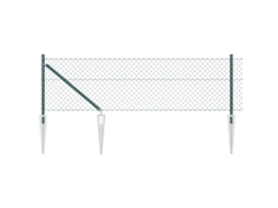 Conjunto 1 Poste De Cerca Vidaxl Verde Aço (10 X 0,4 M)