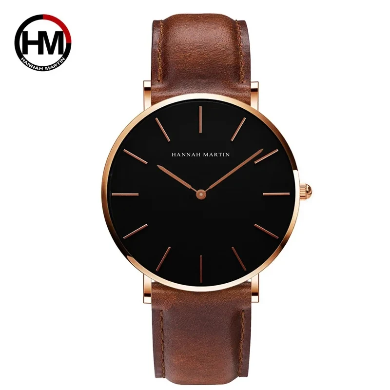Relógio Masculino de Quartzo Ultrafino de Aço com Mostrador Preto MDUG (pulseira de Malha Preta)