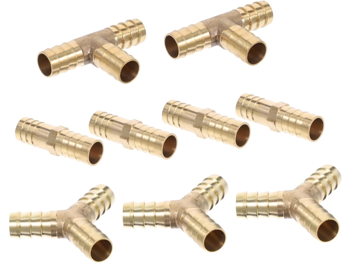Conector Em T De Latão Formato Y Para Mangueiras Ar, Com Encaixe Tipo