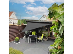 Toldo Triangular Cinza 4x4x5.65m Proteção Uv E Impermeável Para Jardim,varanda E Áreas Externas Btforus