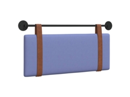 Conjunto 1 Cabeceira Suspensa Vidaxl Azul Couro Sintético (110 X 55 X 5 Cm)