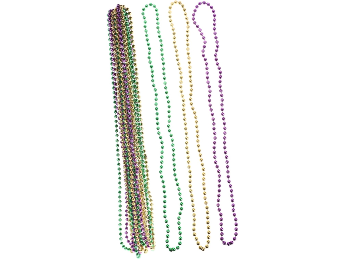 Colar De 15 Peças Com Contas Redondas E Coloridas, Leve E Elegante, Acessório Perfeito Para Carnaval E Festas.