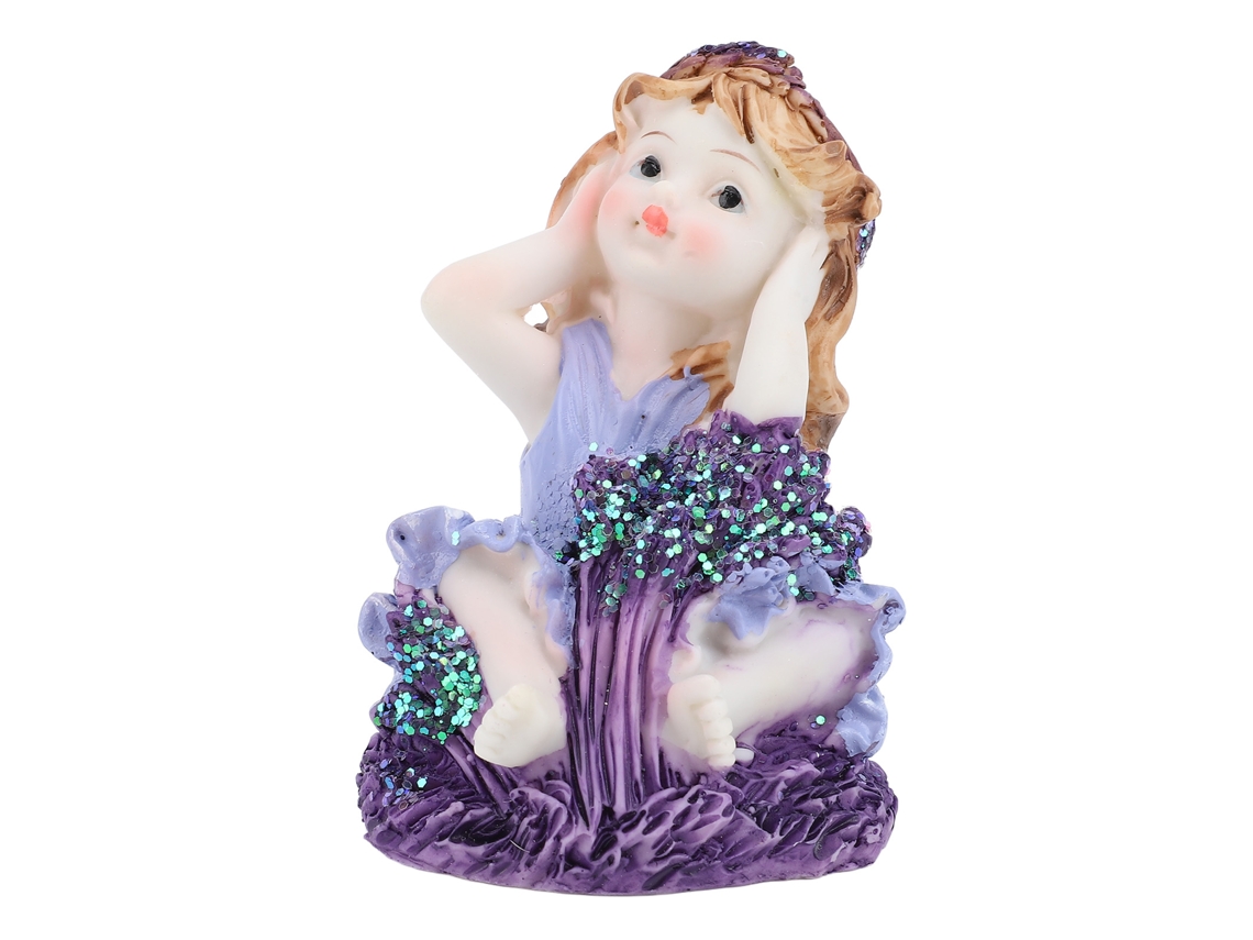 Estátua De Fada Com Flor Em Resina Laxiscreed Para Decoração De Jardim Natural