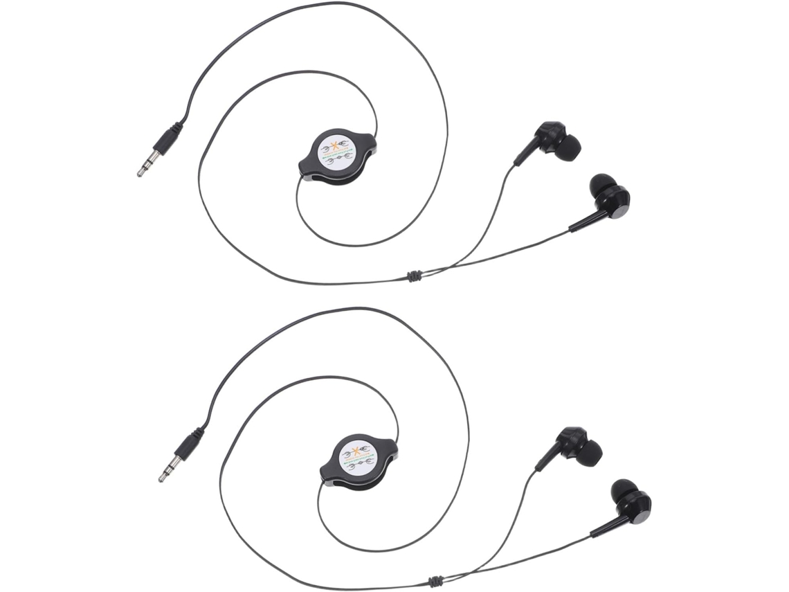 Fones De Com Fio (2 Cabo 0,8 M Para E Leves Na Cor Preta Uso Diário