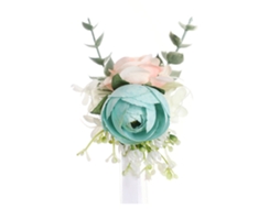 Laxiscreed Cesto De Flores Com Rosas Verdes Para Decoração Em Seda E Plástico