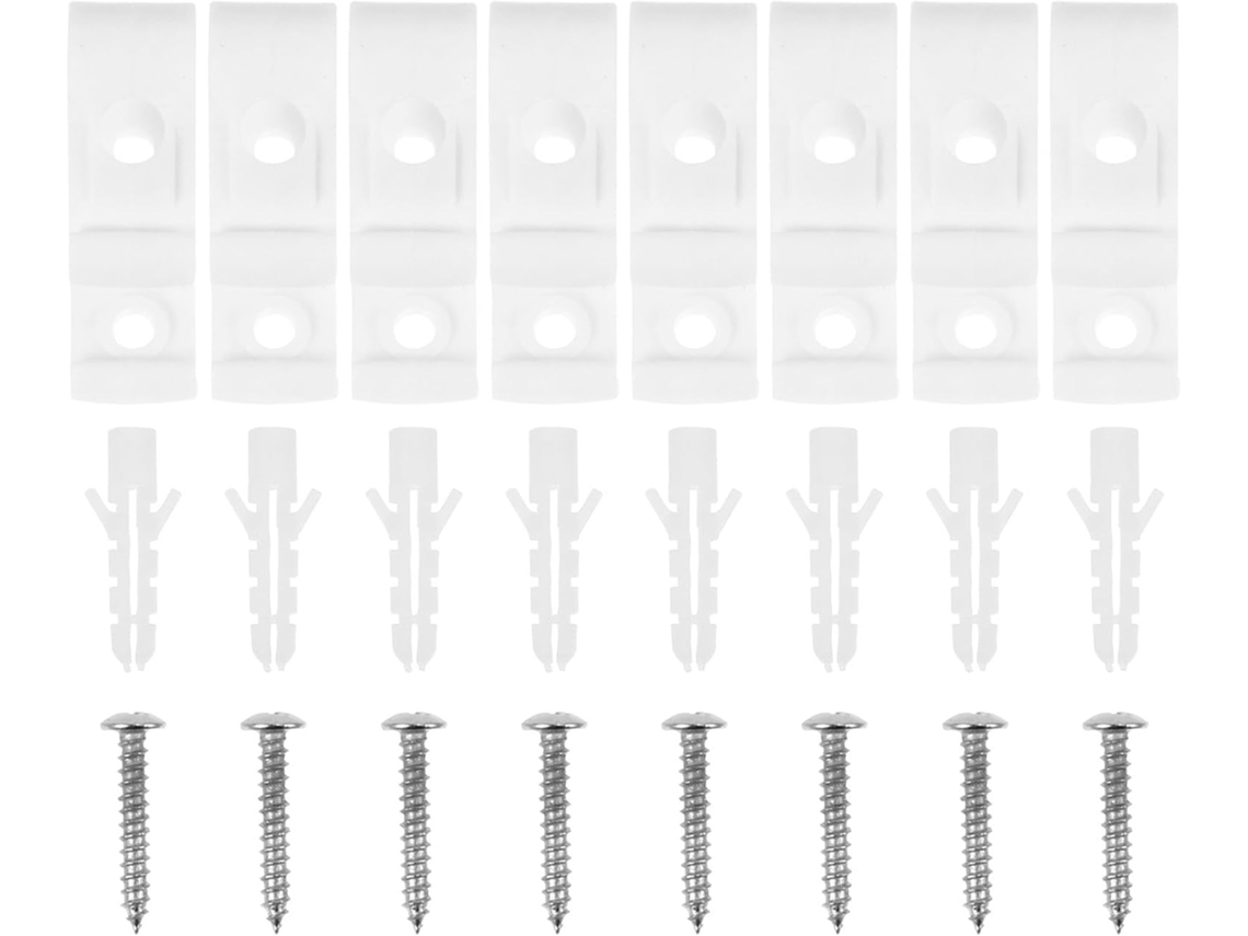 Clips de Fixação para Cortinas e Persianas, em Formato P, 4 Peças, Ganchos Parede Brancos CHABERLU