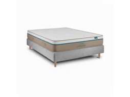 Conjunto Spring Visco E Sommier Cement - Colchão E Cama    200 X 90 Cm Altura 62 Cm Leafsleep