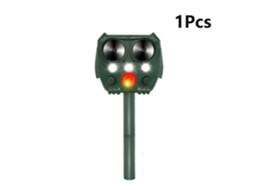 1 x repelente solar ultrassônico de pássaros com sensor de movimento PIR, repelente de excrementos de pássaros para ambientes externos.