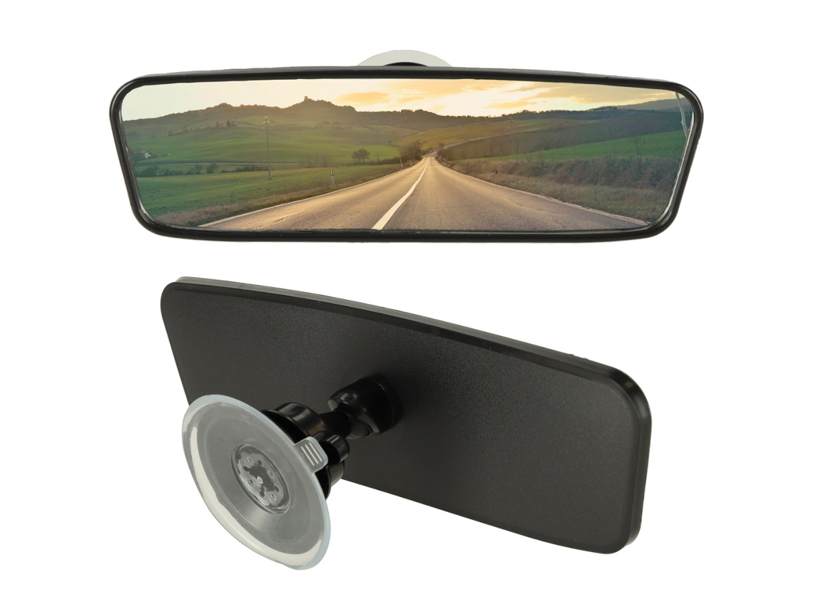 Espelho Retrovisor Grande Angular com Ventosa 20cm Pricenet