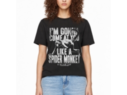 Camiseta preta Rockinstone Talladega Nights Movie Like A Spider Monkey para adultos - Estilo exclusivo de designer