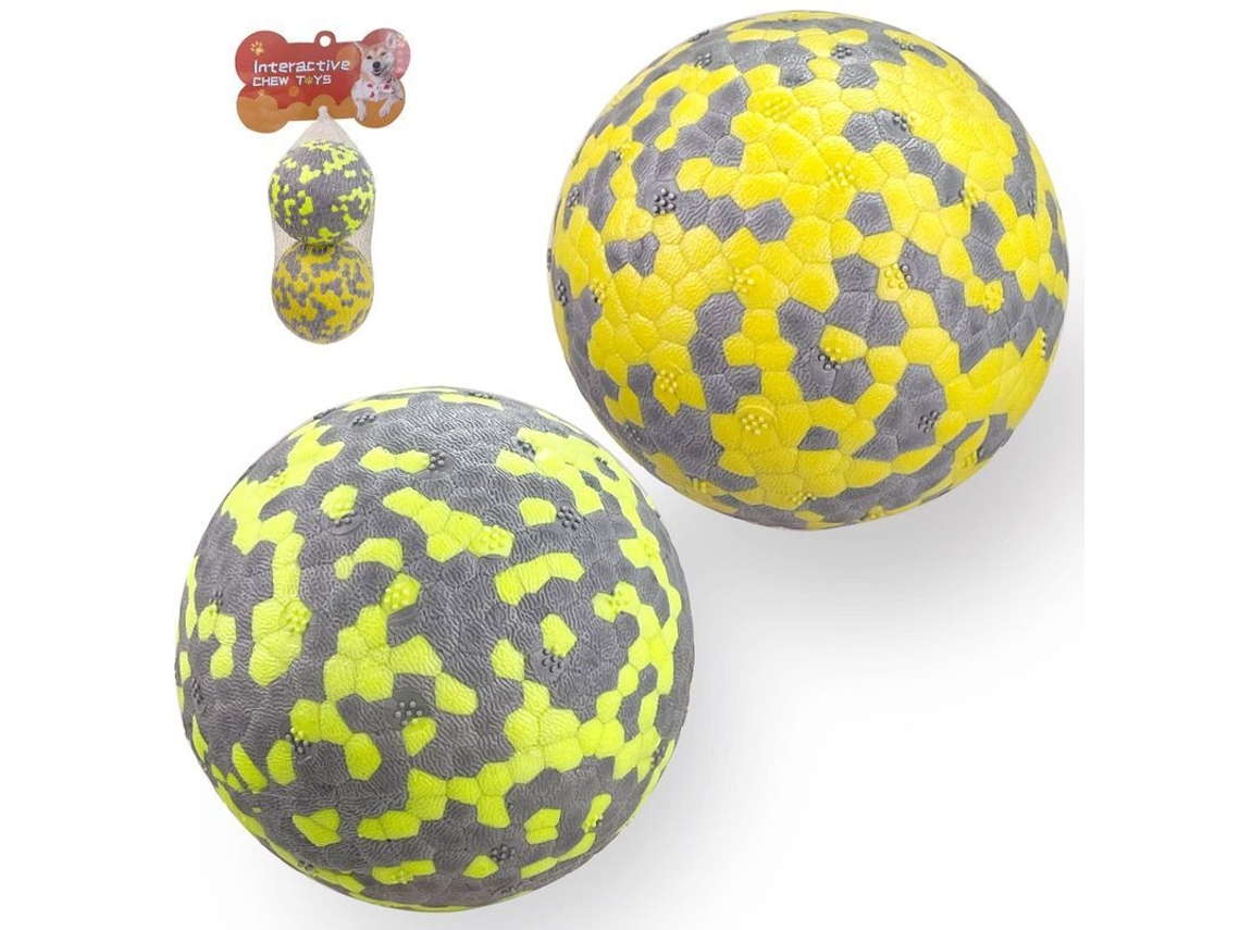 2026-pelota Para Perros Linjou De Alta Elasticidad, Material Nuevo, Flotante, Juguete Resistente (amarillo+naranja) (amarillo+fluorescente)