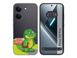 Capa Tumundosmartphone De Silicone Transparente Para Xiaomi Poco X8 Pro 5g Com Estampa De Coco