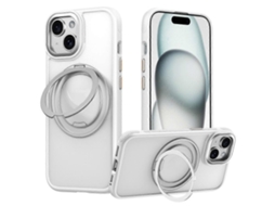 Capa Magnética Com Pivô Giratório E Suporte Para Iphone 15, Capa Traseira De Pctpu