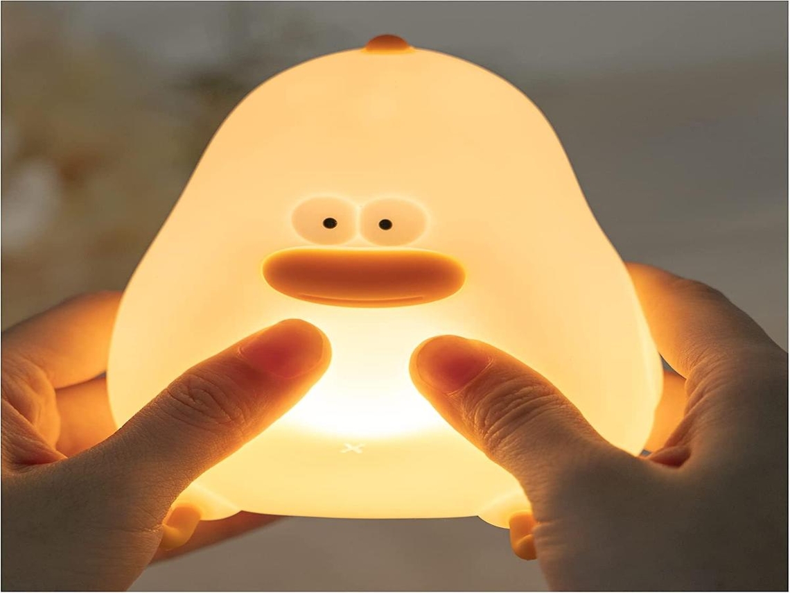 Lurelia Luz Noturna Com Silicone Sem Bpa, Recarregável Usb, Temporizador E 3 Horas Para Bebé E Crianças
