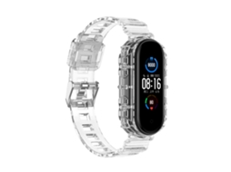 Pulseiras De Substituição Para Xiaomi Band 7 Borracha Pu Branco Transparente