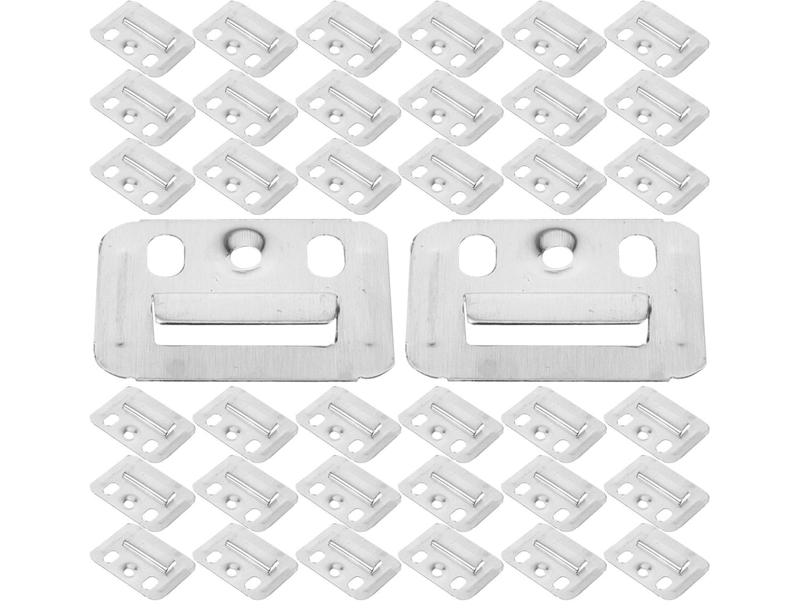 Conjunto De 100 Fivelas Prateadas Para Painéis De Parede Em Aço Inoxidável.
