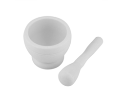 Conjunto de almofariz e pilão de plástico manual para moer alho, ervas e temperos | S/MARCA