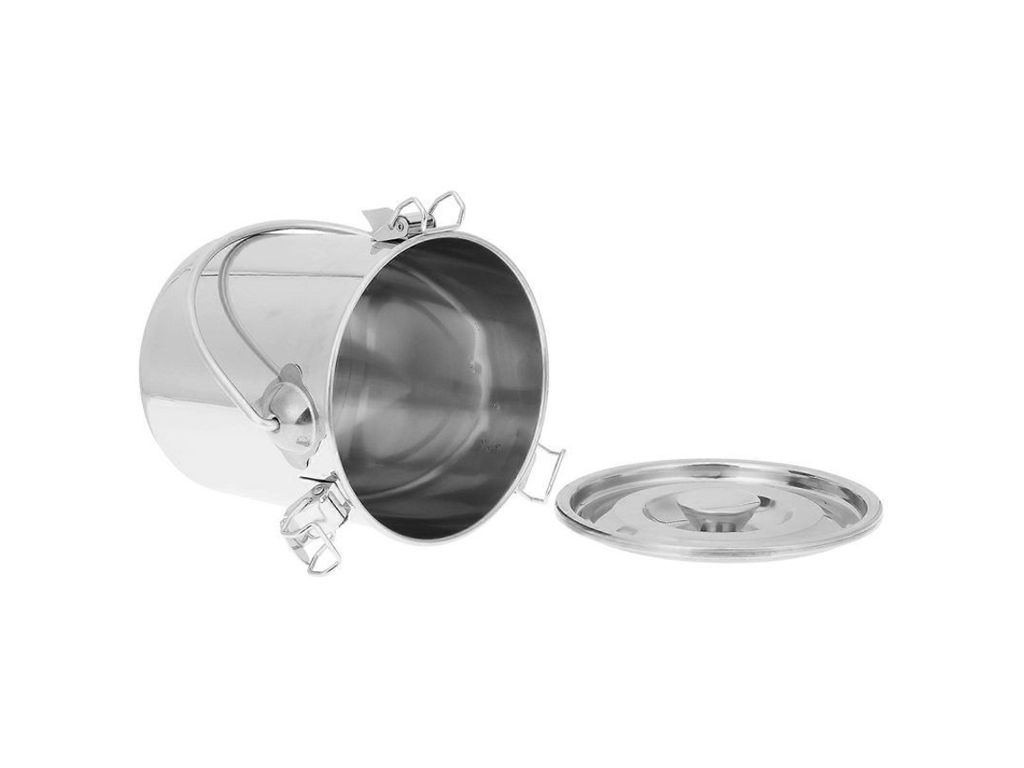 Nova Line balde Hermético de Aço Inoxidável para Uso Externo 17x17x17cm Prata