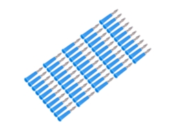 Yuru 50pcs Plugue Banana Lantern de Solda Abs Liga de Zinco Conector para Tomada 4mm Speaker Azul