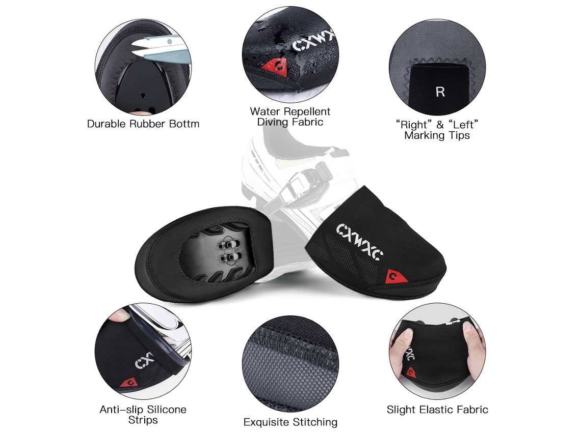 Capas de Ponta Business para Sapatos de Ciclismo MTB e Road Bike, Impermeáveis Reutilizáveis