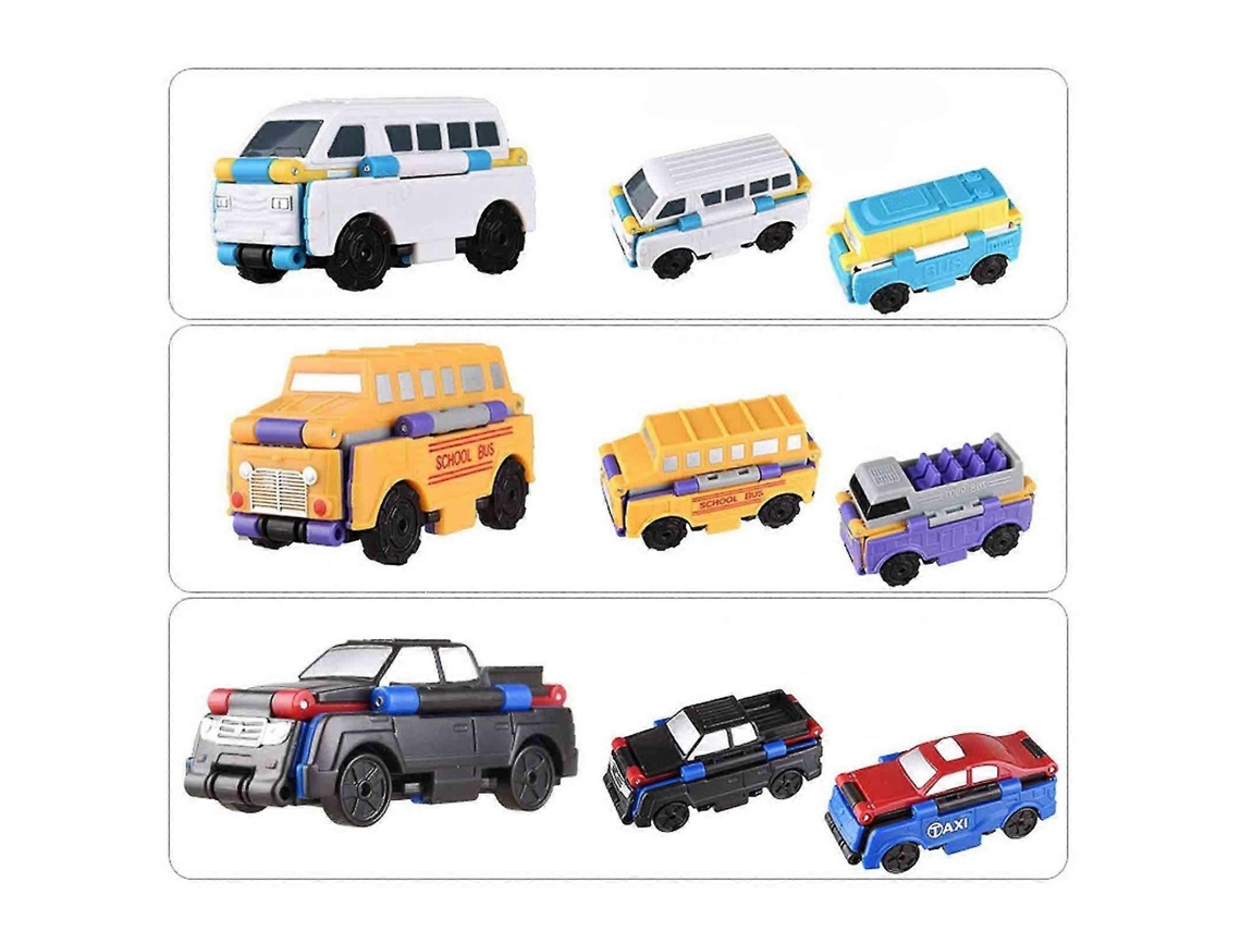 Conjunto De 3 Carros Flipper Transformáveis ​​ Conjunto De Brinquedos De Veículos Militares Para Crianças Yatoy Aquaforge