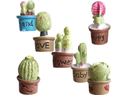 Conjunto De 7 Ímãs Para Armário E Geladeira, Com Aparência De Planta Simulada, Em Resina, Decoração Variada Para