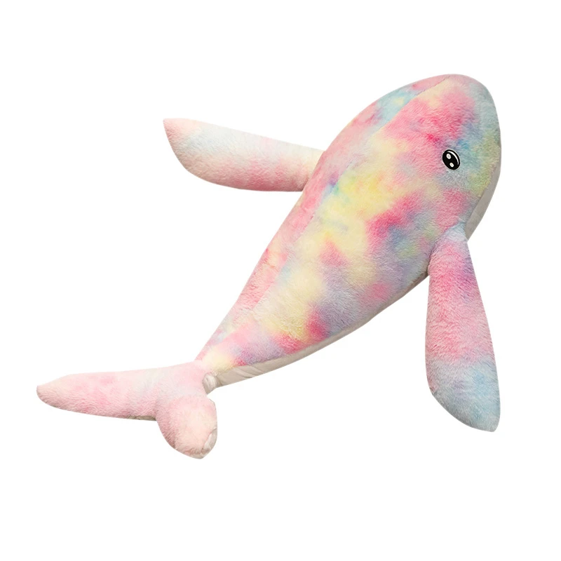 Lindo Brinquedo de Pelúcia Gigante de Baleia, Almofada Macia para Boneca MDUG (colorido 100cm)